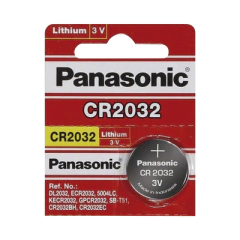 PANASONIC Batería de litio de 3 V a 225 mAh ( Batería no recargable ) CR2032
