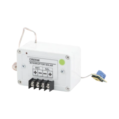 SYSCOM Fotocelda/Interruptor solar 12 Vcc con Capacidad de 10 Amp. ¡Encienda Equipo al Caer la Noche Automáticamente! MOD: CRES-W