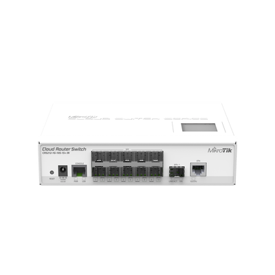 MIKROTIK () Cloud Router Switch Capa 3, 10 Puertos SFP, 1 SFP+ (Escritorio) MOD: CRS212-1G-10S-1S+IN