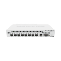 MIKROTIK () Switch administrable Sistema Operativo Dual, puerto 1G Rj45, 8 puertos 10G SFP+ para Escritorio MOD: CRS309-1G-8S+IN