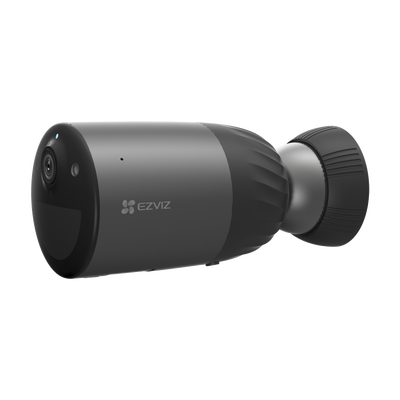 EZVIZ Cámara IP Inalámbrica Con Batería Recargable (Cero Cables) / Colores en Oscuridad / 2 Megapíxel / Sirena y Estrobo / Alertas de Audio Personalizable / Uso en Exterior / Grabación en la Nube / Almacenamiento Interno MOD: CS-BC1C