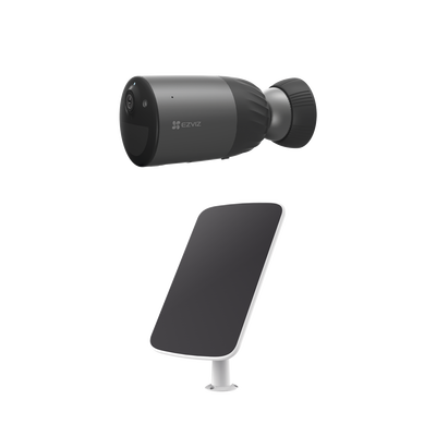EZVIZ Kit de Camara de Batería Recargable (No Cables) / WiFi / Memoria Interna de 32 GB / Incluye 1 pieza de CS-BC1C y 1 Pieza de CS-CMT-SOLARPANEL-C CS-BC1C/K