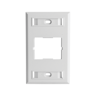 SIEMON Placa de Pared CT, Para un Acoplador, Color Blanco, Versión Bulk (Sin Empaque Individual) MOD: CT2-FP-02B