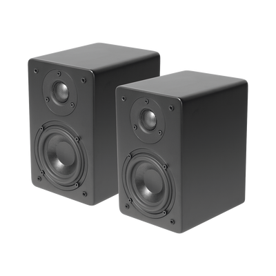 TRUAUDIO PAR de Altavoces de Estantería | Woofer de 4'' | Tweeter de 1 | Acabado negro mate | 40 watts | 8ohms MOD: CT4/PAR