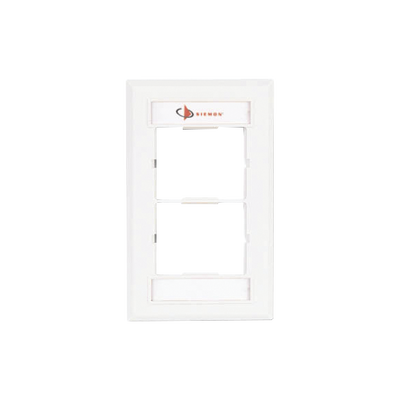 SIEMON Placa de Pared CT, Para dos Acopladores, Color Blanco MOD: CT4-FP-02