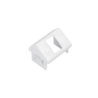 SIEMON Adaptador para Placa de Pared CT, de una salida, Angulado, color blanco CTE-MXA-01-02