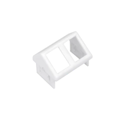 SIEMON Adaptador para Placa de Pared CT, de dos salidas, Angulado, color blanco MOD: CTE-MXA-02-02