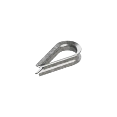 SYSCOM TOWERS Cuello/ Guardacabo/ Rozadera para Cable de 1/4" de Acero Galv. por Inmersión. MOD: CUELLO-14-HDG