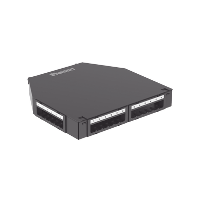 PANDUIT Punto de Consolidación de 24 Puertos Mini-Com, Instalación en Piso o Pared, Fabricado en Aluminio, Color Negro MOD: CUFMB24BL