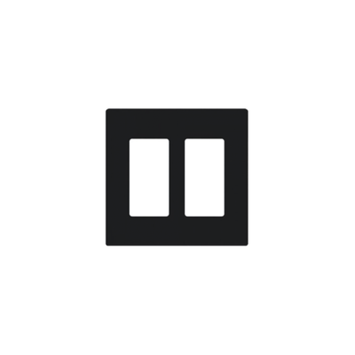 LUTRON ELECTRONICS Placa de pared 2 espacio, para atenuador (dimmer), switch ó control remoto PICO inalámbrico. MOD: CW2-BL