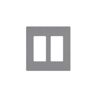 LUTRON ELECTRONICS Placa de pared 2 espacio, para atenuador (dimmer), switch ó control remoto PICO inalámbrico. MOD: CW-2-GR