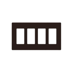 LUTRON ELECTRONICS PLACA DE PARED COLOR CAFÉ, 4 ESPACIOS MOD: CW4-BR