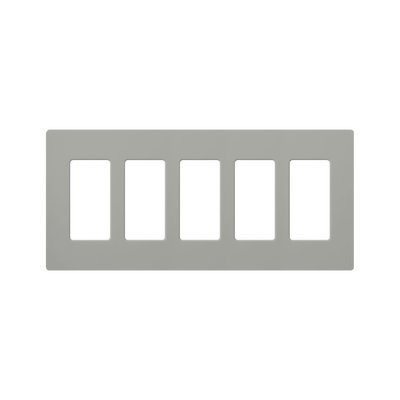 LUTRON ELECTRONICS PLACA DE PARED COLOR GRIS, 5 ESPACIOS MOD: CW5-GR