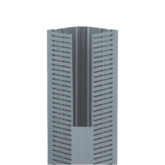 PANDUIT Canaleta para Cable en Esquina, 5.33" x 4.58", 6 Pies, Color Gris CWD4LG6