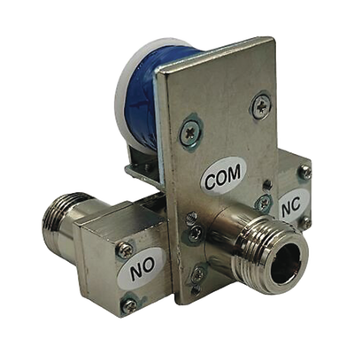 SYSCOM Relevador Coaxial para Antena SPDT, 10-14 Vcc (12 Vcc Nom.), 160 mA, 250 Watt a 1 GHz. MOD: CX-520D