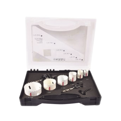 MAKITA Kit de broca sierras (3/4 - 2 1/4 in) incluye 6 piezas de broca sierras, 2 adaptadores y resorte de expulsión. MOD: D-21870