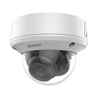 EPCOM PROFESSIONAL Domo TURBOHD 5 Megapixel / Lente Mot. 2.7 - 13.5 mm / 40 mts IR EXIR / TVI-AHD-CVI-CVBS / IK10 / IP67 / dWDR / 12 Vcc / 24 VCA MOD: D50-TURBO-G2ZW