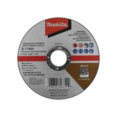 MAKITA Disco 4 - 1/2"/ Inox y Acero MOD: D71685