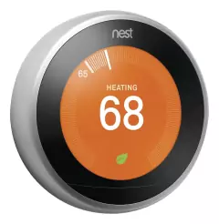 GOOGLE Nest - Termostato inteligente - Plateado, integrable a sistemas LUTRON, Caseta Wireless, RA2 Select, RadioRa2 T3007MX