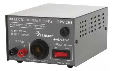 SAMLEX Power Supply 6 Amp Linear 12Vdc MOD: RPS1204CPBT
