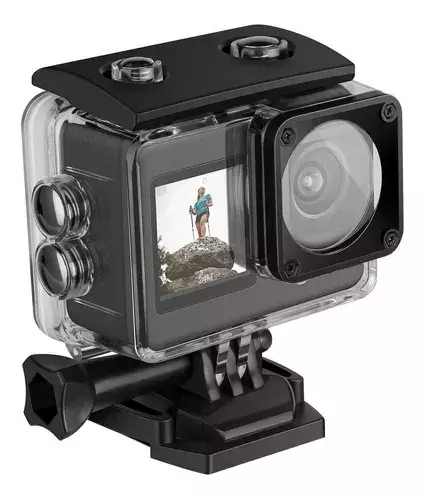 Cámara deportiva sumergible 4K Wi-Fi con doble pantalla