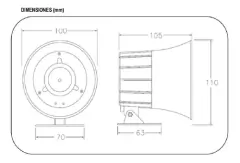 Sirena de 110dB 15 W | SF520L - buy online
