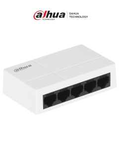 DAHUA PFS3005-5GT-L - Switch para Escritorio 5 Puertos/ Gigabit Ethernet/ 10/100/1000/ Diseño Compacto/ Capa 2/ Switching 10 Gbps/ Velocidad de Reenvio de Paquetes 7.44 Mbps/ Blanco/ #SwitchDpxv