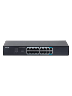 DAHUA DH-S3016-16GT- Switch Gigabit de 16 Puertos No Administrable de capa 2, con velocidad 10/100/1000 Mbps, capacidad de conmutación de 32G, tasa de reenvío de 23.8 Mbps y protección contra descargas. - comprar en línea
