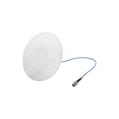 PULSE LARSEN ANTENNAS Antena plana traslucida DAS para techo, 698-2700 MHz, bajo PIM, N Hembra. MOD: DASUTCC500NF