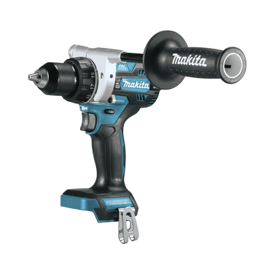 MAKITA Taladro Atornillador BL 18 V 5 Ah LXT 130 Nm 2 Velocidades (0-550 0-2100 rpm). Incluye 2 puntas dobles empuñadura auxiliar y gancho. Sin baterías, sin cargador y sin maletín. MOD: DDF-486-Z
