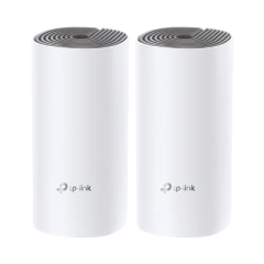 TP-LINK Kit de Router inalámbrico mesh Deco E4 para Hogar / Doble banda AC 1200 / 2 puertos 10/100 Mbps / Compatible con amazon alexa. MOD: DECO-E4-2PACK