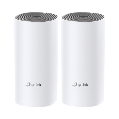 TP-LINK Kit de Router inalámbrico mesh Deco E4 para Hogar / Doble banda AC 1200 / 2 puertos 10/100 Mbps / Compatible con amazon alexa. MOD: DECO-E4-2PACK