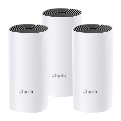 TP-LINK Kit de Router inalámbrico mesh Deco E4 para Hogar / Doble banda AC 1200 / 2 puertos 10/100 Mbps / Compatible con amazon alexa. MOD: DECOE43PACK