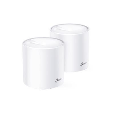 TP-LINK KIT de sistema inalámbrico Deco X60 mesh para hogar, doble banda Wi-Fi 6 (AX), doble puerto Gigabit, 4 antenas internas y compatible con amazon alexa MOD: DECOX60-2PACK