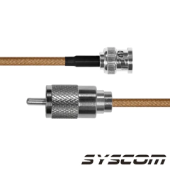EPCOM INDUSTRIAL Cable RG142,con conectores BNC Macho / UHF Macho. MOD: SBNC-142-UHF-110