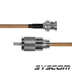 EPCOM INDUSTRIAL Cable RG142,con conductores BNC Macho / UHF Macho. MOD: SBNC-142-UHF-180
