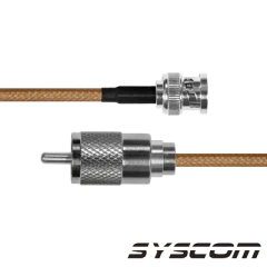 EPCOM INDUSTRIAL (1 pza) Jumper con cable RG142, conectores BNC Macho/UHF (PL-259) Macho. MOD: SBNC-142-UHF-30