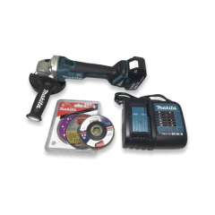 MAKITA MINIESMERIL 115MM 4-1/2IN 8.500 RPM M/BL IND. BAT. LI-ION 1 BAT. 5.0 A.H Y CARG Y 3 DISCOS 18V MOD: DGA456STX3