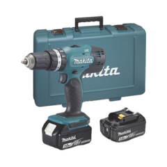 MAKITA ROTOMART. ATORN. 1/2INV.V.R. 2 VEL. 0-400 0-1500 RPM LI-ION 1 BAT. 1.5AH. Y CARG C/ FRENO MALETIN 18V MOD: DHP453X10