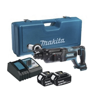 MAKITA MARTILLO ROTAT.COMB. 7/8IN V.V.R. 0-1.200 RPM 2 FUN.ROTAC/PERCUS 2 BAT 3.0 A.H Y CARG C/FRENO MALETIN 18V MOD: DHR241RFE