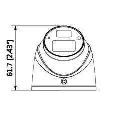 DAHUA HDW1220GN-M-036 - Camara mini domo especial para DVR movil DAHUA 1080p / Lente 3.6 mm / Angulo vision 83 grados / Audio / Smart ir 20M / IP67 / Metalica on internet