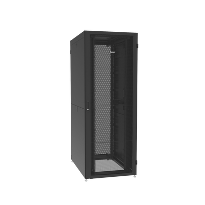 PANDUIT Gabinete Net-Verse para Centros de Datos, 45UR, 800mm de Ancho, 1000mm de Profundidad, Fabricado en Acero, Color Negro MOD: DNE8512B
