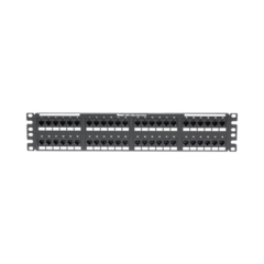 PANDUIT Panel de Parcheo de Impacto (110), Plano, Categoría 6A, de 48 Puertos, 2UR DP486X88TGY