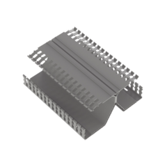 PANDUIT Canaleta Ranurada PanelMax de PVC, Montaje en Riel Din Estándar de 35 mm, 4.12 in de Ancho x 8.23 in de Alto y 1.83 m de Largo, Color Gris MOD: DRD44LG6