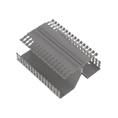 PANDUIT Canaleta Ranurada PanelMax de PVC, Montaje en Riel Din Estándar de 35 mm, 4.12 in de Ancho x 8.23 in de Alto y 1.83 m de Largo, Color Gris MOD: DRD44LG6