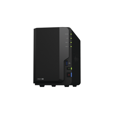 SYNOLOGY Servidor NAS de escritorio con 2 bahías / Hasta 24 TB / Hasta 6GB RAM / Hasta 25 cámaras MOD: DS218PLUS