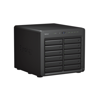 SYNOLOGY Servidor NAS de escritorio con 12 bahías / Expansible a 24 bahías / Hasta 368 TB / 4GB de RAM MOD: DS2422PLUS