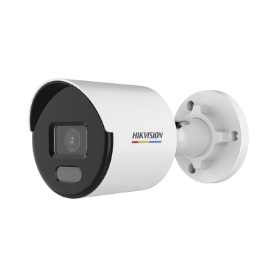 HIKVISION Bala IP 4 Megapixel / Imagen a Color 24/7 / PoE / Lente 2.8 mm / Luz Blanca 30 mts / Exterior IP67 / dWDR / ONVIF MOD: DS-2CD1047G0-L(C)