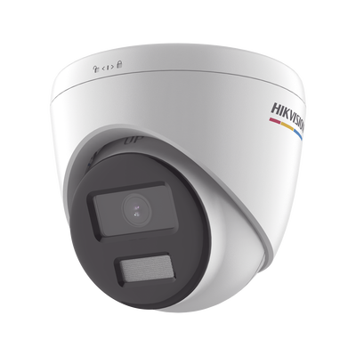 HIKVISION Turret IP 4 Megapixel / ACUSENSE Lite (Detección de Movimiento en Humanos y Vehículos) / Lente 2.8 mm / Luz Blanca 30 mts / Exterior IP67 / Micrófono Integrado / WDR 120 dB / PoE / MicroSD MOD: DS-2CD1347G2-L(UF)