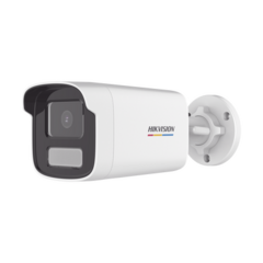 HIKVISION Bala IP 4 Megapixel / ACUSENSE Lite (Detección de Movimiento en Humanos y Vehículos) / Lente 4 mm / Imagen a Color 24/7 / Luz Blanca 50 mts / Exterior IP67 / WDR 120 dB / PoE / Onvif MOD: DS-2CD1T47G2-L